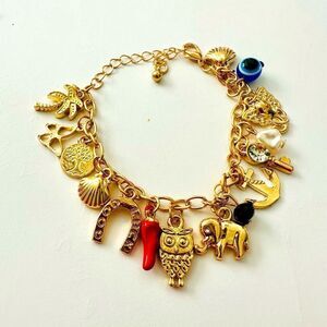 Anthropologie Lulla, nautical charm bracelet.